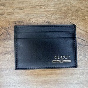 NWOT GUCCI Black Card Holder | Wallet Leather